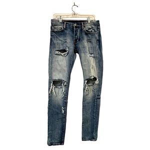 MNML Mens Distressed Slim Jeans size 30